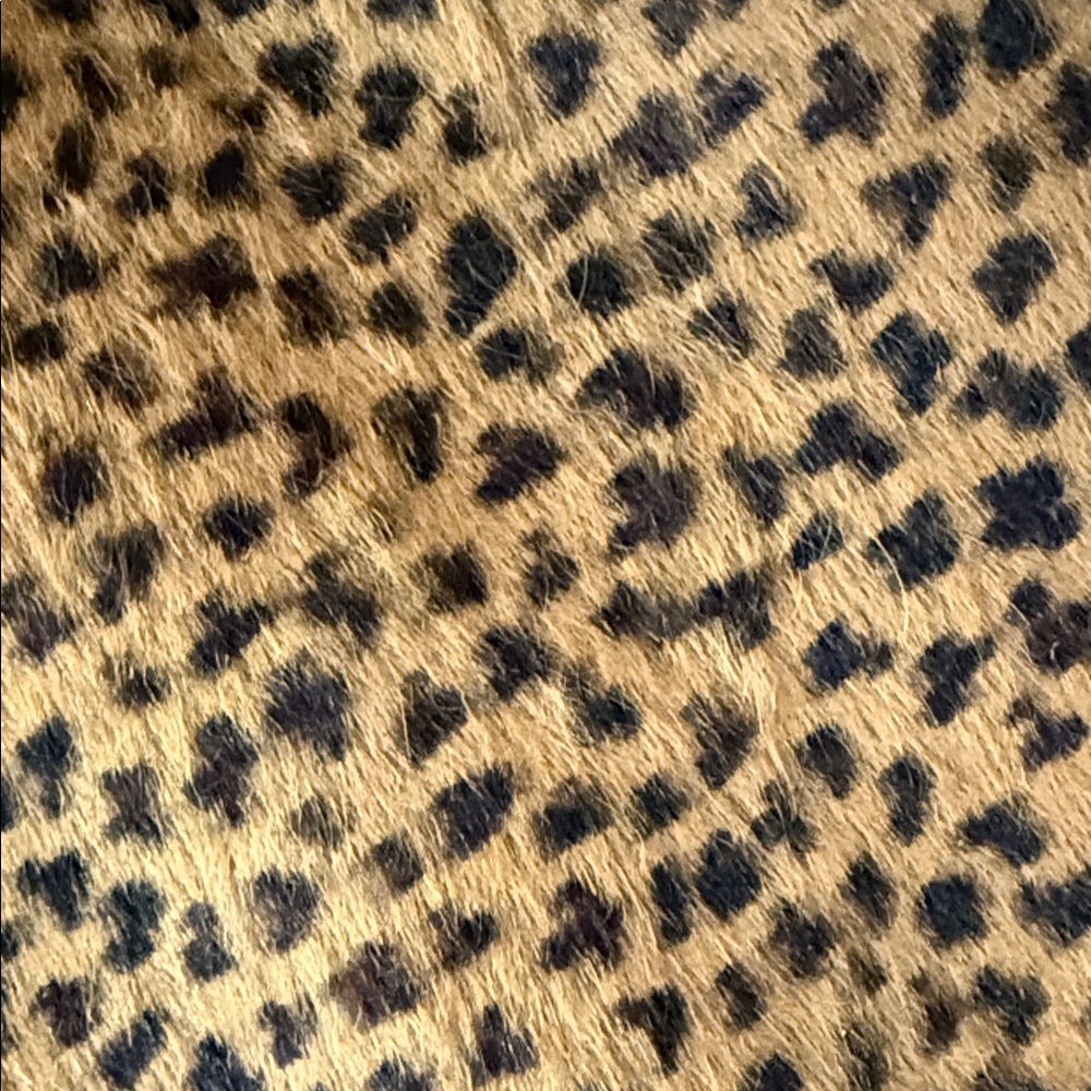 Leopard Print cowhide crossbody purse with fringe - Picture 2 of 5